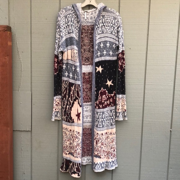 Free People Sweaters - Free People Hooded Duster Sweater C8